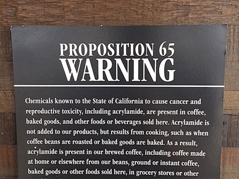 Propostion 65 Warning Sign